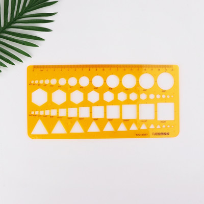 K Ρητίνη Κύκλοι Τετράγωνα Τρίγωνο Γεωμετρικό πρότυπο χάρακα Στένσιλ Εργαλείο μέτρησης Whosale&DropShip