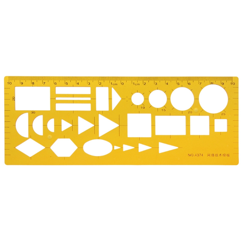 K Ρητίνη Κύκλοι Τετράγωνα Τρίγωνο Γεωμετρικό πρότυπο χάρακα Στένσιλ Εργαλείο μέτρησης Whosale&DropShip