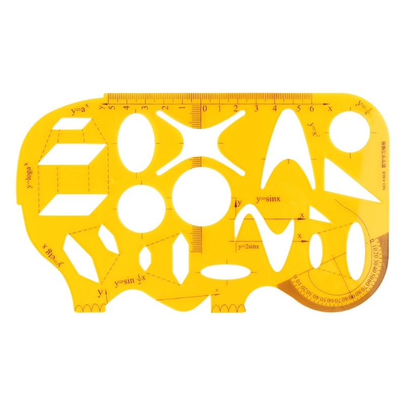 K Ρητίνη Κύκλοι Τετράγωνα Τρίγωνο Γεωμετρικό πρότυπο χάρακα Στένσιλ Εργαλείο μέτρησης Whosale&DropShip