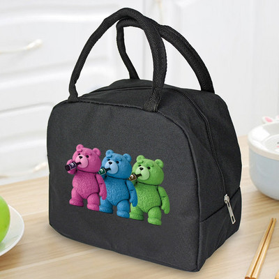 Geanta de prânz Geanta Geanta Cutie portabilă izolată Pânză Container termic pentru mâncare rece Picnic școlar Bărbați Femei Copii Cutie pentru cină de călătorie