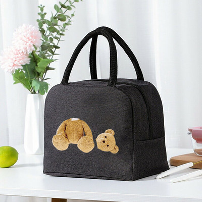 Geanta de prânz Geanta Geanta Cutie portabilă izolată Pânză Container termic pentru mâncare rece Picnic școlar Bărbați Femei Copii Cutie pentru cină de călătorie