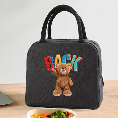 Geanta de prânz Geanta Geanta Cutie portabilă izolată Pânză Container termic pentru mâncare rece Picnic școlar Bărbați Femei Copii Cutie pentru cină de călătorie