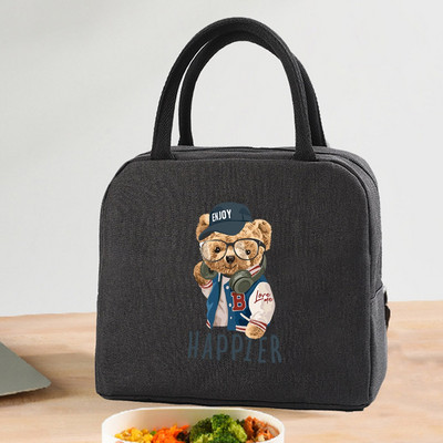 Geanta de prânz Geanta Geanta Cutie portabilă izolată Pânză Container termic pentru mâncare rece Picnic școlar Bărbați Femei Copii Cutie pentru cină de călătorie