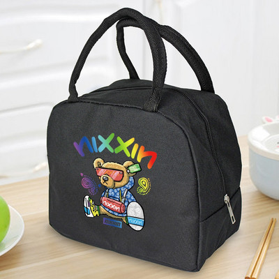 Geanta de prânz Geanta Geanta Cutie portabilă izolată Pânză Container termic pentru mâncare rece Picnic școlar Bărbați Femei Copii Cutie pentru cină de călătorie