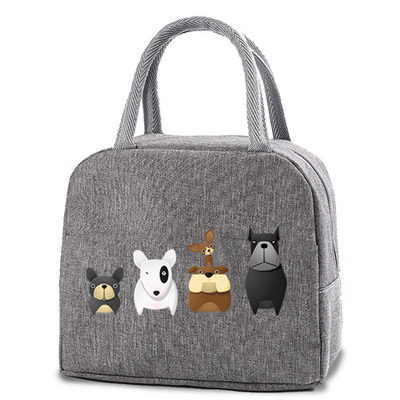 Dzesētāja pusdienu soma sievietēm pārnēsājama rāvējslēdzēja termo pusdienu kastīte, bērnu izolēta pusdienu kastīte karikatūru drukas maisiņš pārtikas uzglabāšanas somas