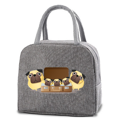 Dzesētāja pusdienu soma sievietēm pārnēsājama rāvējslēdzēja termo pusdienu kastīte, bērnu izolēta pusdienu kastīte karikatūru drukas maisiņš pārtikas uzglabāšanas somas