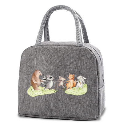 Dzesētāja pusdienu soma sievietēm pārnēsājama rāvējslēdzēja termo pusdienu kastīte, bērnu izolēta pusdienu kastīte karikatūru drukas maisiņš pārtikas uzglabāšanas somas