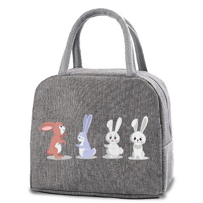 Dzesētāja pusdienu soma sievietēm pārnēsājama rāvējslēdzēja termo pusdienu kastīte, bērnu izolēta pusdienu kastīte karikatūru drukas maisiņš pārtikas uzglabāšanas somas