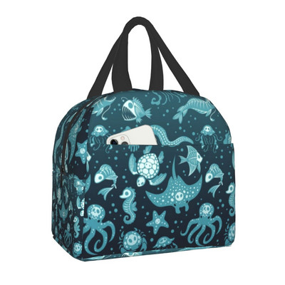 Προσαρμοσμένη Cute Otters Lunch Bag Γυναικεία Cooler Ζεστά μονωμένα κουτιά γεύματος για το Παιδικό Σχολείο