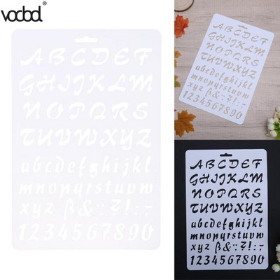 Slovo Abeceda Šablone za slojeve brojeva za zidne spomenare Predložak za slikanje Markice Foto album Pochoir Kartice Rukotvorine Dekor