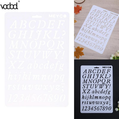Slovo Abeceda Šablone za slojeve brojeva za zidne spomenare Predložak za slikanje Markice Foto album Pochoir Kartice Rukotvorine Dekor