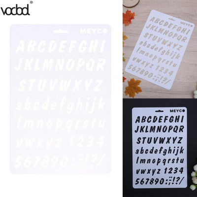 Slovo Abeceda Šablone za slojeve brojeva za zidne spomenare Predložak za slikanje Markice Foto album Pochoir Kartice Rukotvorine Dekor