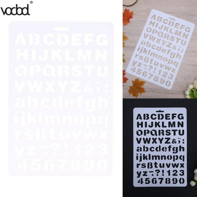 Slovo Abeceda Šablone za slojeve brojeva za zidne spomenare Predložak za slikanje Markice Foto album Pochoir Kartice Rukotvorine Dekor