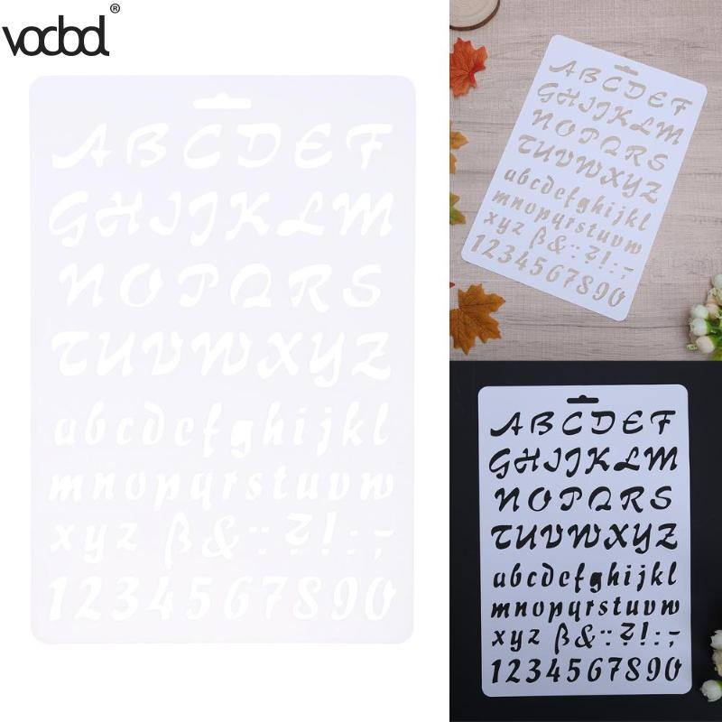 Slovo Abeceda Šablone za slojeve brojeva za zidne spomenare Predložak za slikanje Markice Foto album Pochoir Kartice Rukotvorine Dekor
