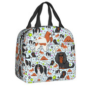 Cavalier King Charles Spaniel Izolirana torba za ručak za žene ljubitelje pasa Prijenosni toplinski hladnjak Školska kutija za ručak