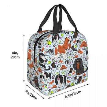 Cavalier King Charles Spaniel Insulated Lunch Tote bag για γυναίκες που λάτρεις των σκύλων Φορητό θερμικό ψύκτη φαγητού Lunch Box School