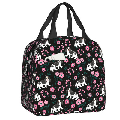 Cavalier King Charles Spaniel Izolirana torba za ručak za žene ljubitelje pasa Prijenosni toplinski hladnjak Školska kutija za ručak