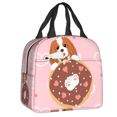 Cavalier King Charles Spaniel Izolirana torba za ručak za žene ljubitelje pasa Prijenosni toplinski hladnjak Školska kutija za ručak