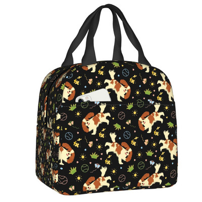 Cavalier King Charles Spaniel Izolirana torba za ručak za žene ljubitelje pasa Prijenosni toplinski hladnjak Školska kutija za ručak
