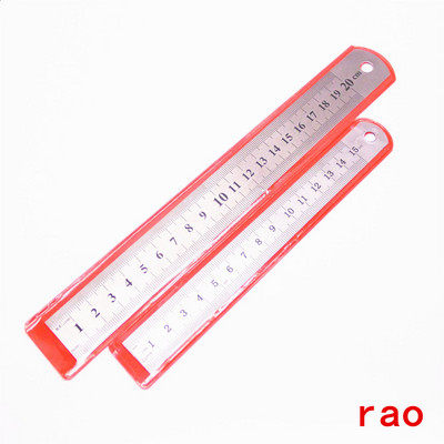 You 15/20cm Stainless Steel Metal Straight Ruler Ruler Tool Precision Double Sided Measuring Tool Office stationery