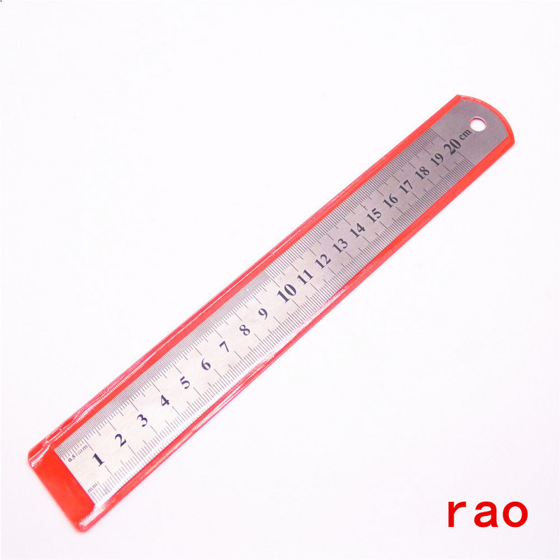 Ön 15/20 cm-es rozsdamentes acél fém egyenes vonalzó vonalzó szerszám Precíziós kétoldalas mérőeszköz Irodai írószerek