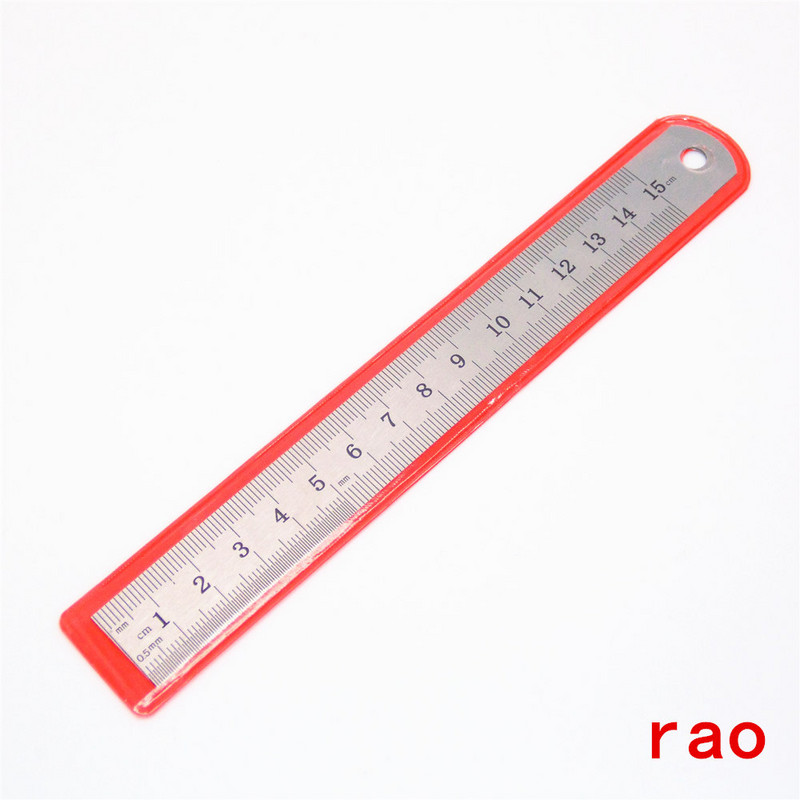 Ön 15/20 cm-es rozsdamentes acél fém egyenes vonalzó vonalzó szerszám Precíziós kétoldalas mérőeszköz Irodai írószerek