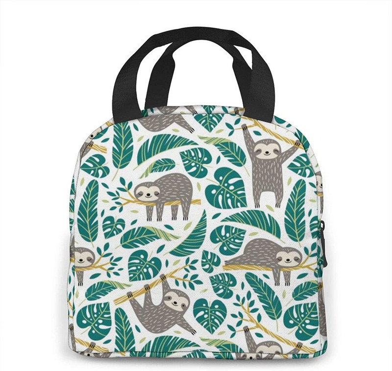 Termalna torba za ručak bez šava u obliku crtanog ljenjivca za žene Izolirana kutija za ručak Rashladna torba za višekratnu upotrebu za posao, piknik, putovanja