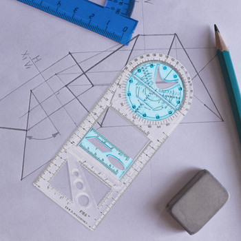 Πολυλειτουργικοί γεωμετρικοί χάρακες για σχέδιο μαθητών Γεωμετρικό πρότυπο σχεδίου χάρακες για κυλίνδρους Κώνοι Κύβοι παραβολές