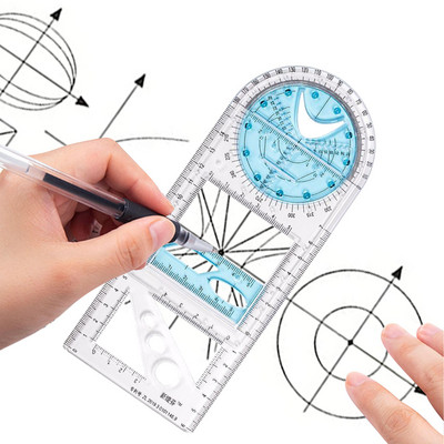 Többfunkciós geometriai vonalzók rajz tanulóknak Geometrikus rajzsablon vonalzók hengerekhez Kúp kockák parabolák