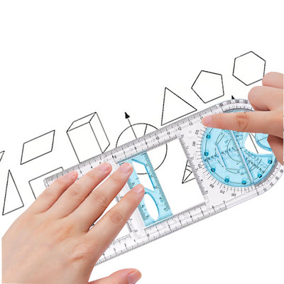 Πολυλειτουργικοί γεωμετρικοί χάρακες για σχέδιο μαθητών Γεωμετρικό πρότυπο σχεδίου χάρακες για κυλίνδρους Κώνοι Κύβοι παραβολές