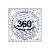 Elforgatható többfunkciós univerzális vonalzó vonalzó készlet matematika rajz kör ellipszis sablon párhuzamos háromszög vonalzó