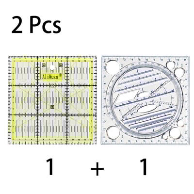 Elforgatható többfunkciós univerzális vonalzó vonalzó készlet matematika rajz kör ellipszis sablon párhuzamos háromszög vonalzó