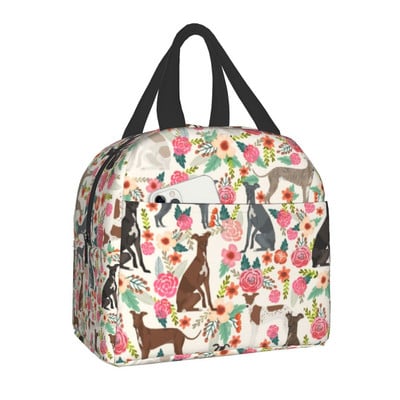 Sighthound Flower Love Termiškai izoliuoti pietų krepšiai Moterims Kurtas Vipetas Nešiojami Pietūs Kelioninė maisto dėžutė