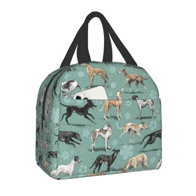 Sighthound Flower Love Termiškai izoliuoti pietų krepšiai Moterims Kurtas Vipetas Nešiojami Pietūs Kelioninė maisto dėžutė