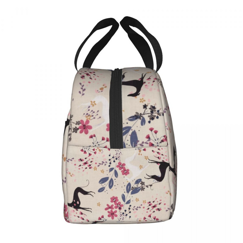 Sighthound Flower Love Termiškai izoliuoti pietų krepšiai Moterims Kurtas Vipetas Nešiojami Pietūs Kelioninė maisto dėžutė