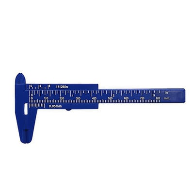 Двойна скала Пластмасов шублер Мини плъзгащ се нониус Инструмент за измерване Линийка Микрометър Линийка Плъзгаща се джобна 80 мм Полезна