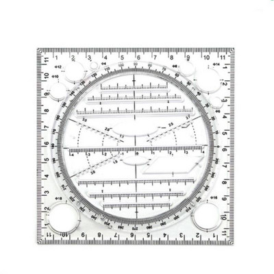 1 buc. Cercuri din plastic cu forme multiple, pătrate, pictură geometrică, șablon de desen, riglă pentru papetărie școală pentru studenți, rechizite de birou