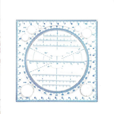 1 buc. Cercuri din plastic cu forme multiple, pătrate, pictură geometrică, șablon de desen, riglă pentru papetărie școală pentru studenți, rechizite de birou