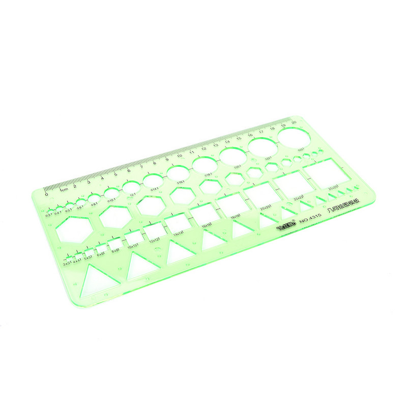 1 buc. Cercuri din plastic cu forme multiple, pătrate, pictură geometrică, șablon de desen, riglă pentru papetărie școală pentru studenți, rechizite de birou