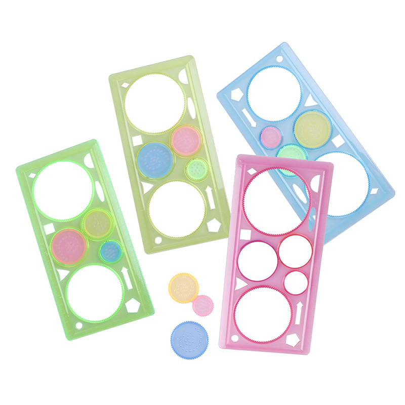 1 buc. Cercuri din plastic cu forme multiple, pătrate, pictură geometrică, șablon de desen, riglă pentru papetărie școală pentru studenți, rechizite de birou
