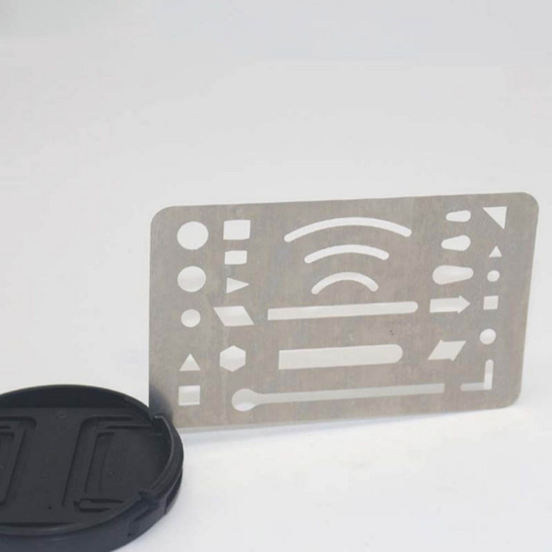 3 τμχ Ασπίδα διαγραφής Σχέδιο Πρότυπο σχεδίασης από χάλυβα Ανοξείδωτο μέταλλο Στένσιλ εργαλείων χειροτεχνίας Πρότυπα γόμας Εργαλεία κύκλου γεωμετρικά