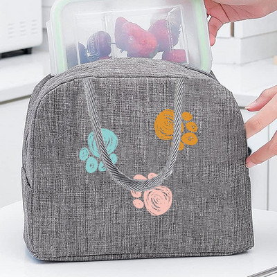 Termiskās pārtikas piknika pusdienu kaste, izolēta skolas bērnu soma, kas paredzēta darba suņu pēdu nospiedumu raksta aukstuma soma sievietēm