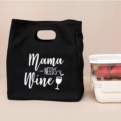 Mama Life Potlač Obedár Taška pre deti Prenosná obedárová taška Tepelne izolovaná obedárová taška Chladiaca taška Bento Obed