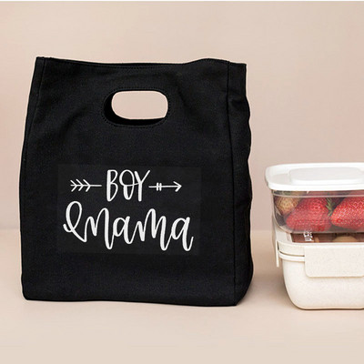 Mama Life Potlač Obedár Taška pre deti Prenosná obedárová taška Tepelne izolovaná obedárová taška Chladiaca taška Bento Obed
