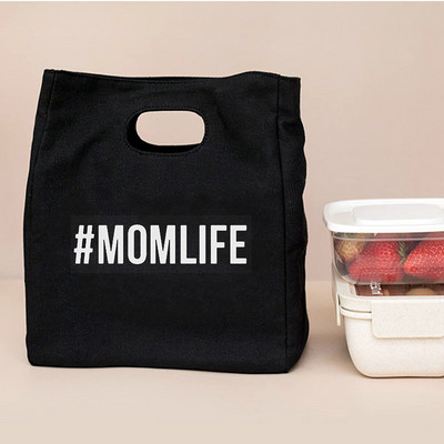 Mama Life Potlač Obedár Taška pre deti Prenosná obedárová taška Tepelne izolovaná obedárová taška Chladiaca taška Bento Obed