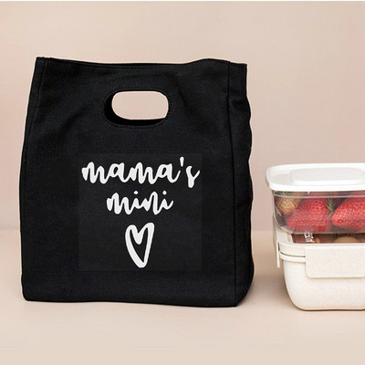 Mama Life Potlač Obedár Taška pre deti Prenosná obedárová taška Tepelne izolovaná obedárová taška Chladiaca taška Bento Obed
