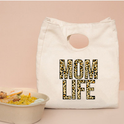 Mama Life Potlač Obedár Taška pre deti Prenosná obedárová taška Tepelne izolovaná obedárová taška Chladiaca taška Bento Obed
