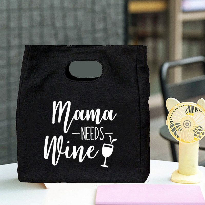 Mama Life Potlač Obedár Taška pre deti Prenosná obedárová taška Tepelne izolovaná obedárová taška Chladiaca taška Bento Obed