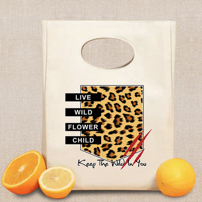 Izolirana torba za ručak za uniseks hladnjak Termalna torba Prijenosna kutija za ručak Ice Pack Torbica Wild Printed Food Picnic Storage Bento torbica