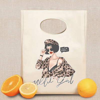 Izolirana torba za ručak za uniseks hladnjak Termalna torba Prijenosna kutija za ručak Ice Pack Torbica Wild Printed Food Picnic Storage Bento torbica